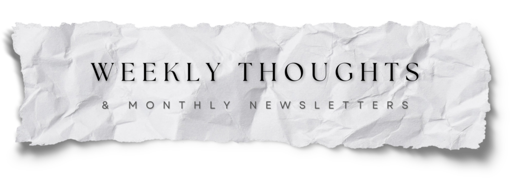 Weekly thoughts banner Weekly thoughts banner